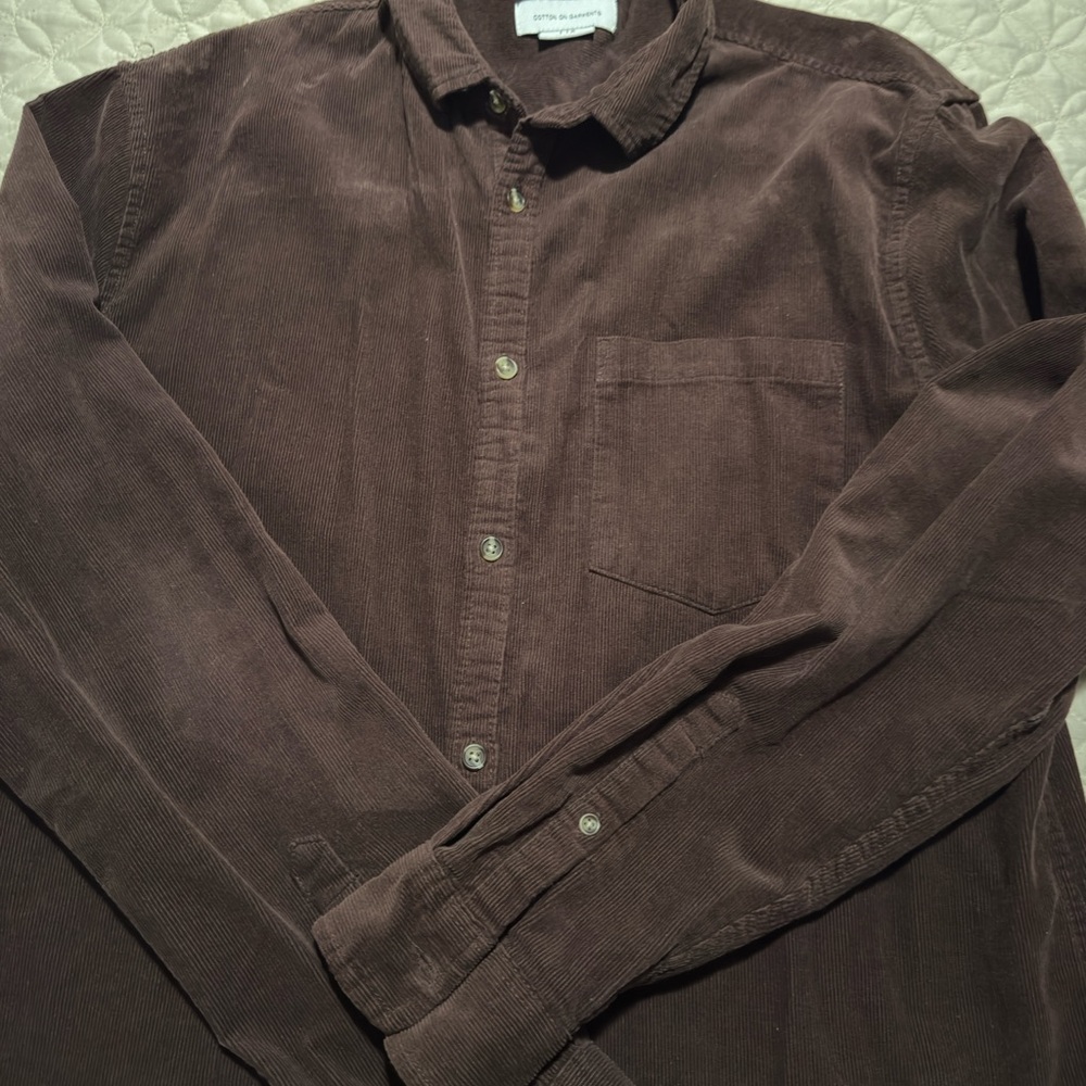 Cotton On Dark Brown Corduroy Shirt